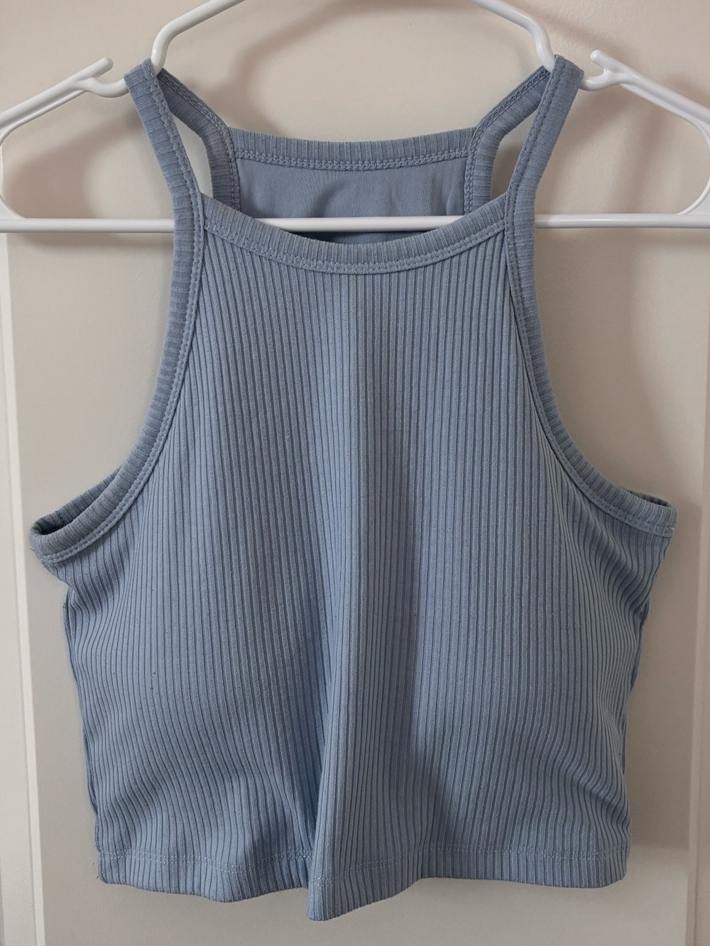 Klassy Network Light Blue High Neck Crop Brami Size M